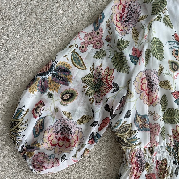 Maison Tara Floral Tiered Midi Dress Size 14W Wedding Party Feminine Flowy - Picture 5 of 16